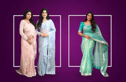 Collection of A Girl Elegantly Dressed in a Fancy Saree, Posing Gracefully in a gallery layout