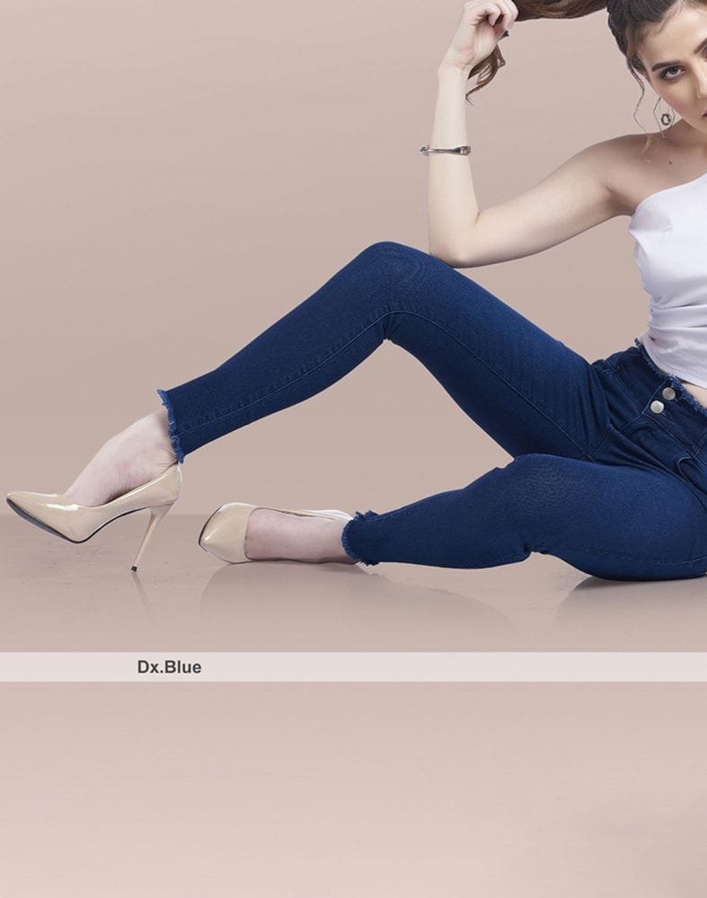 Focus Mid Rise Stretchable Women Dark Blue Jeans