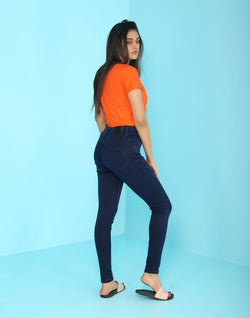 Collection of Focus DX Blue Ankle Fit Women Jeans in a gallery layout