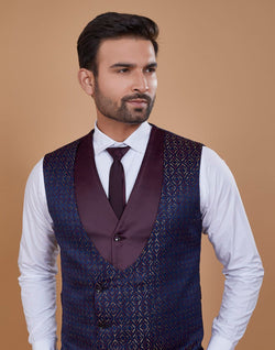 Collection of Stylish Maroon Imported Fabric Designer Suit in a gallery layout