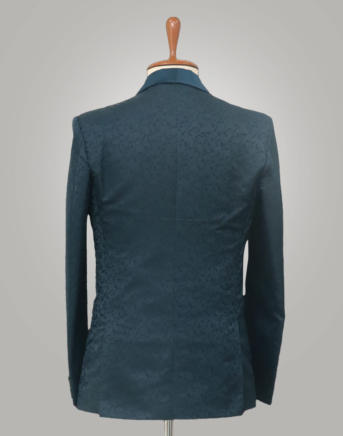 Elegant Green Coloured Jacquard Designer Suit