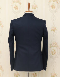 Collection of Opulent Blue Polyster Designer Suit in a gallery layout