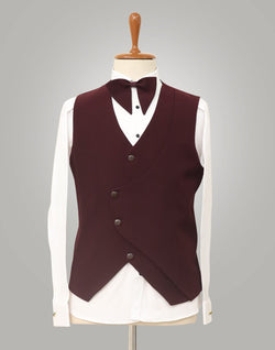 Collection of Designer Elegant Maroon Colour Polynsoic Suit in a gallery layout