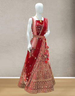 Collection of Designer all over beautiful Zardosi work Velvet Half Saree with Belt in a gallery layout