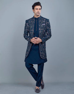 Collection of All Over Fully Embroidered and Sequence work Open Jacket Style in a gallery layout