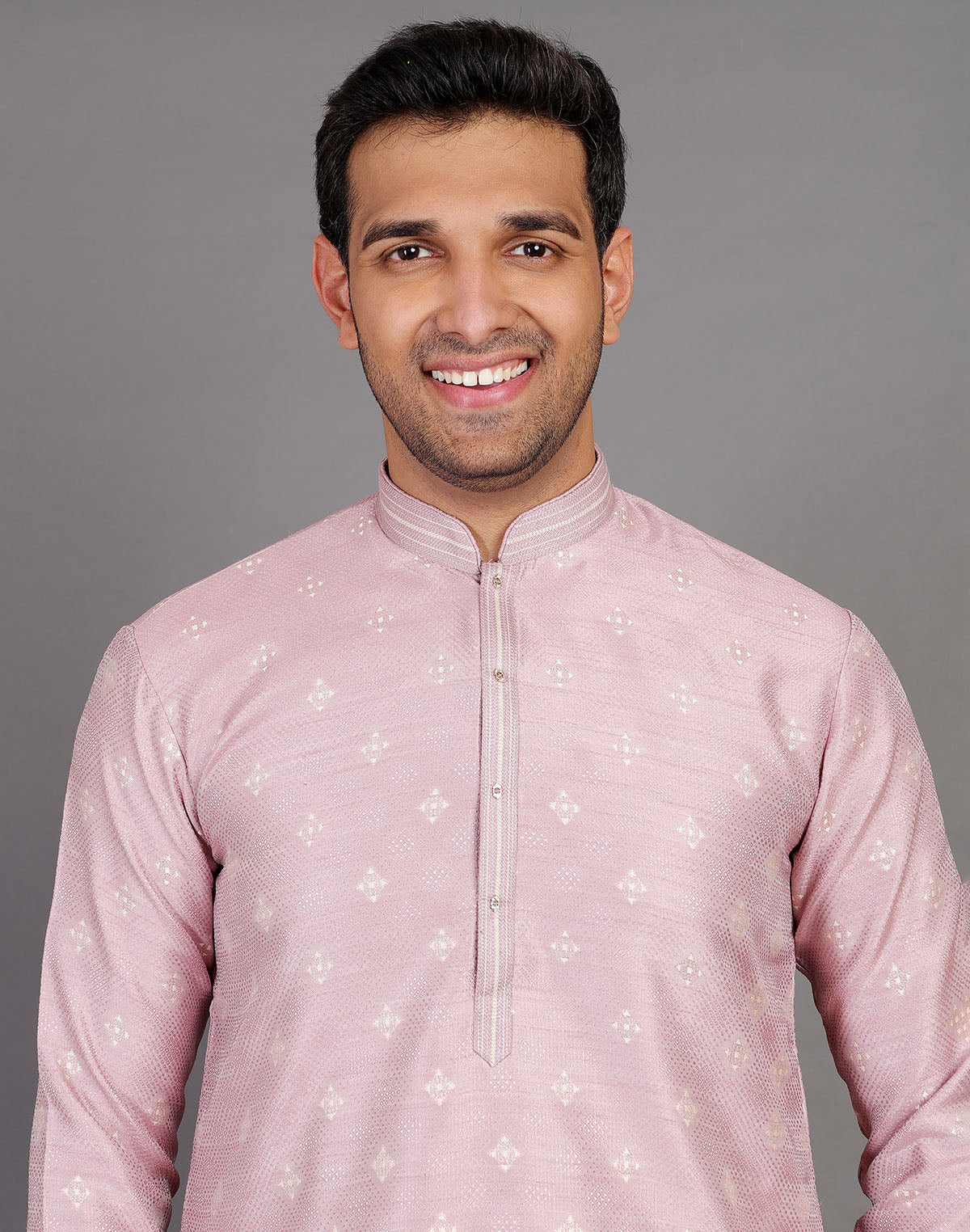 Simple Self Made Thread Work Design Soft Silk Lavender Kurta Pyjama Set