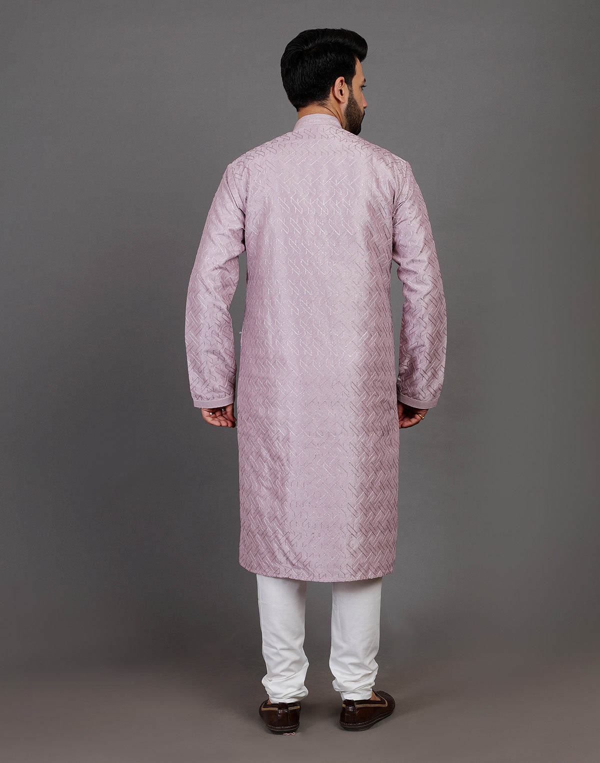 Soft Silk Simple and Comfort Sequence Work Lavender Kurta Set