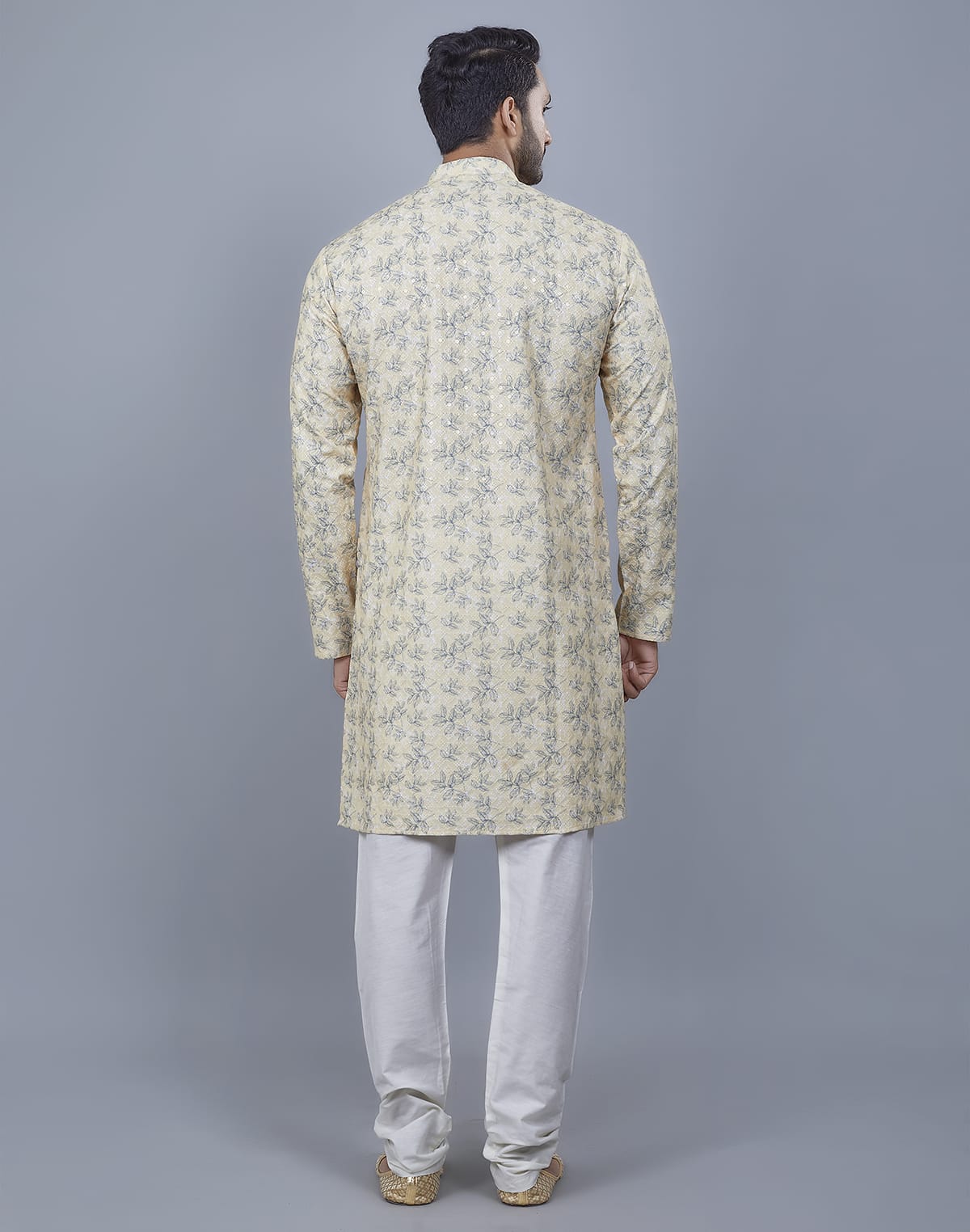 Collection of Floral Print Thread Embroidery work Kurta Set in a gallery layout