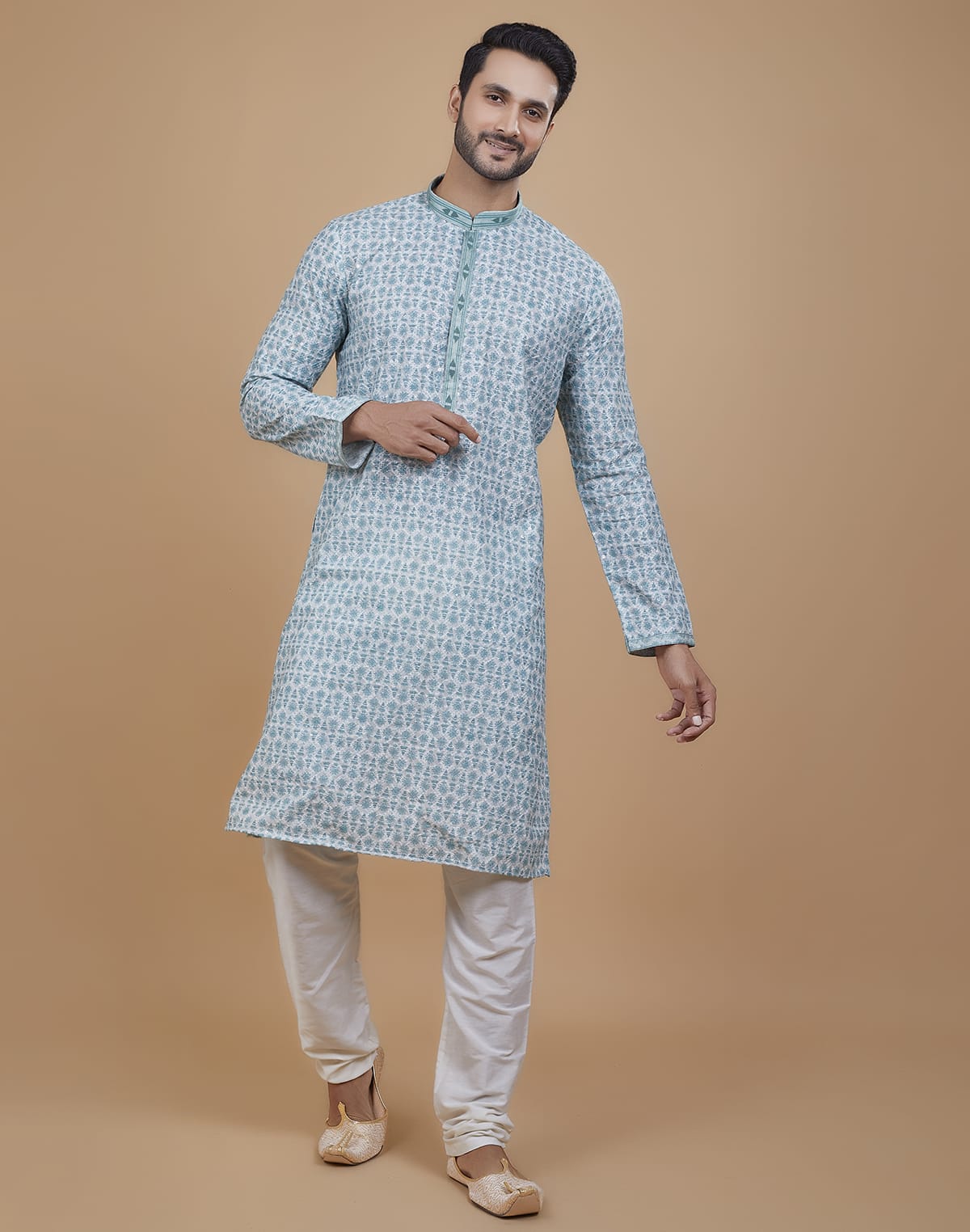 Green Coloured All Over Stunning Fully Embroidery work Kurta Set