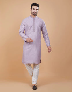 Collection of Lavender Colour All Over Sequence work Kurta Set in a gallery layout