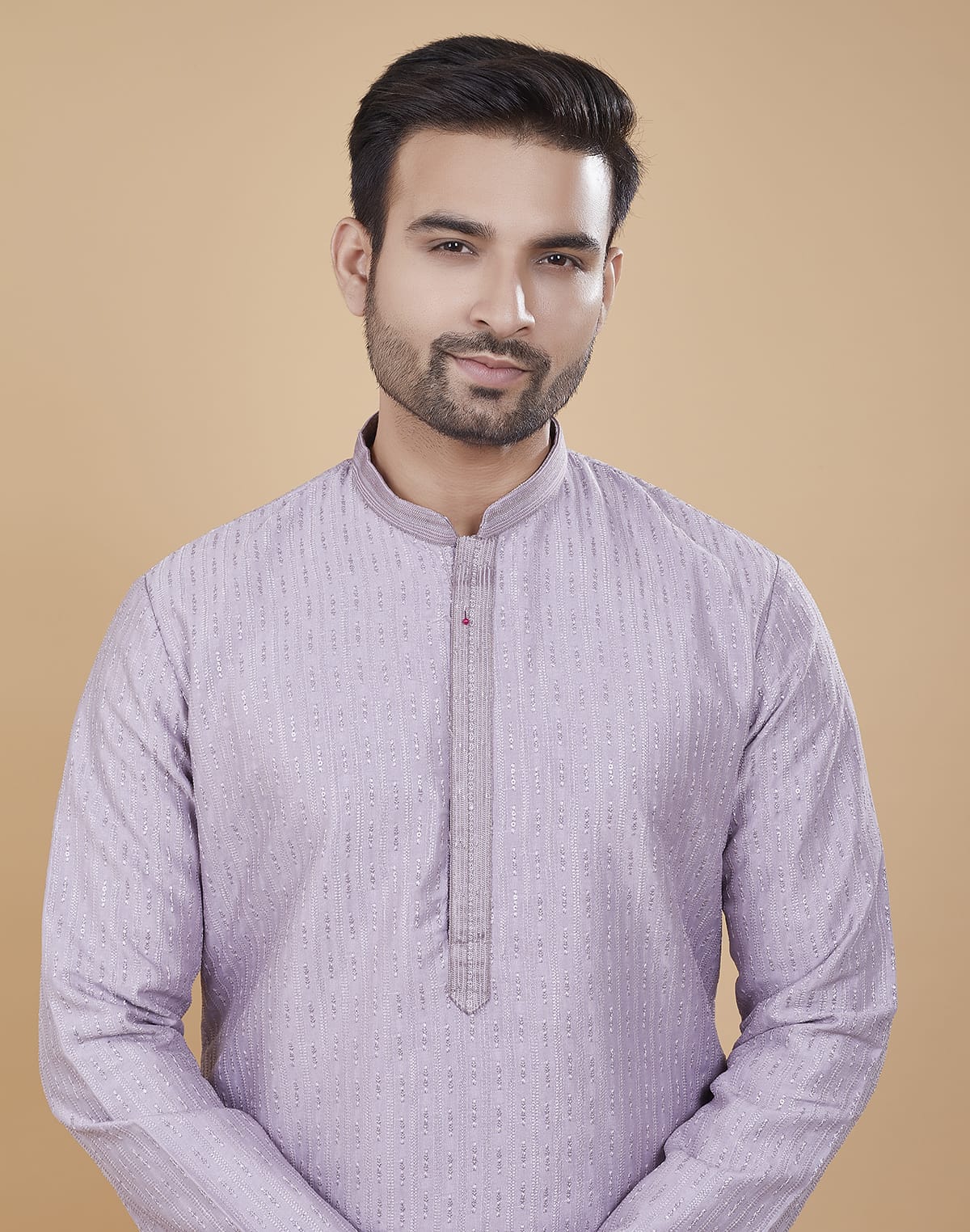 Collection of Lavender Colour All Over Sequence work Kurta Set in a gallery layout