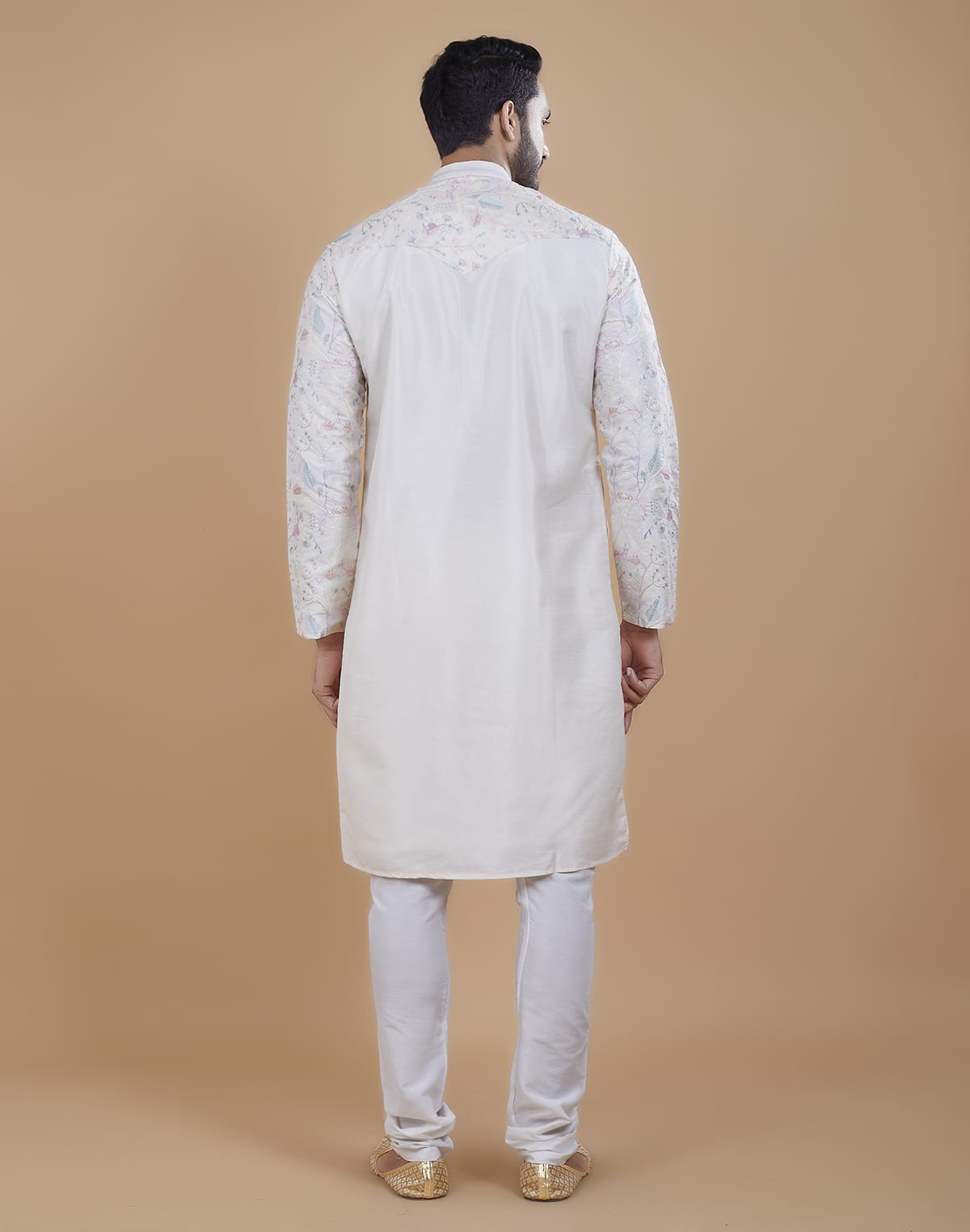 Collection of Floral Multi Color Embroidered work Kurta Pajama in a gallery layout