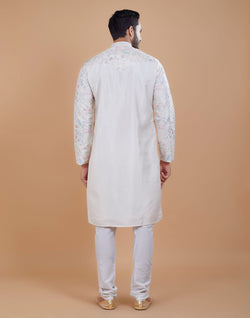 Collection of Floral Multi Color Embroidered work Kurta Pajama in a gallery layout