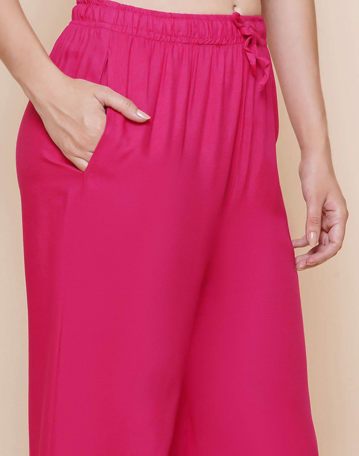 Plain Viscose Rayon Plazzo Pant