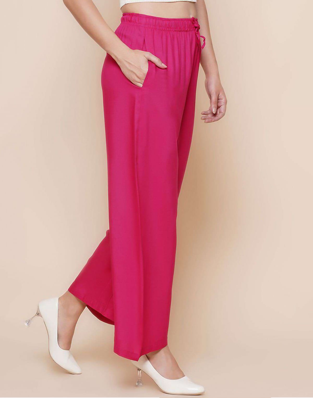 Plain Viscose Rayon Plazzo Pant