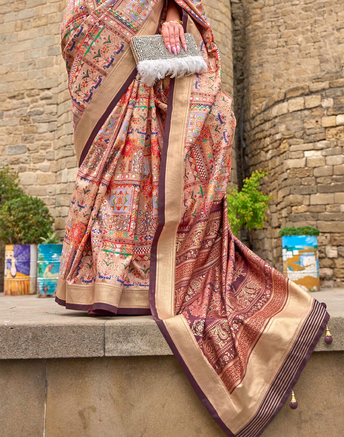 Collection of Multi Color Soft Silk Fabric Saree in a gallery layout