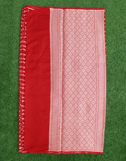 Collection of Red Colour Soft Banaras Fancy Saree in a gallery layout