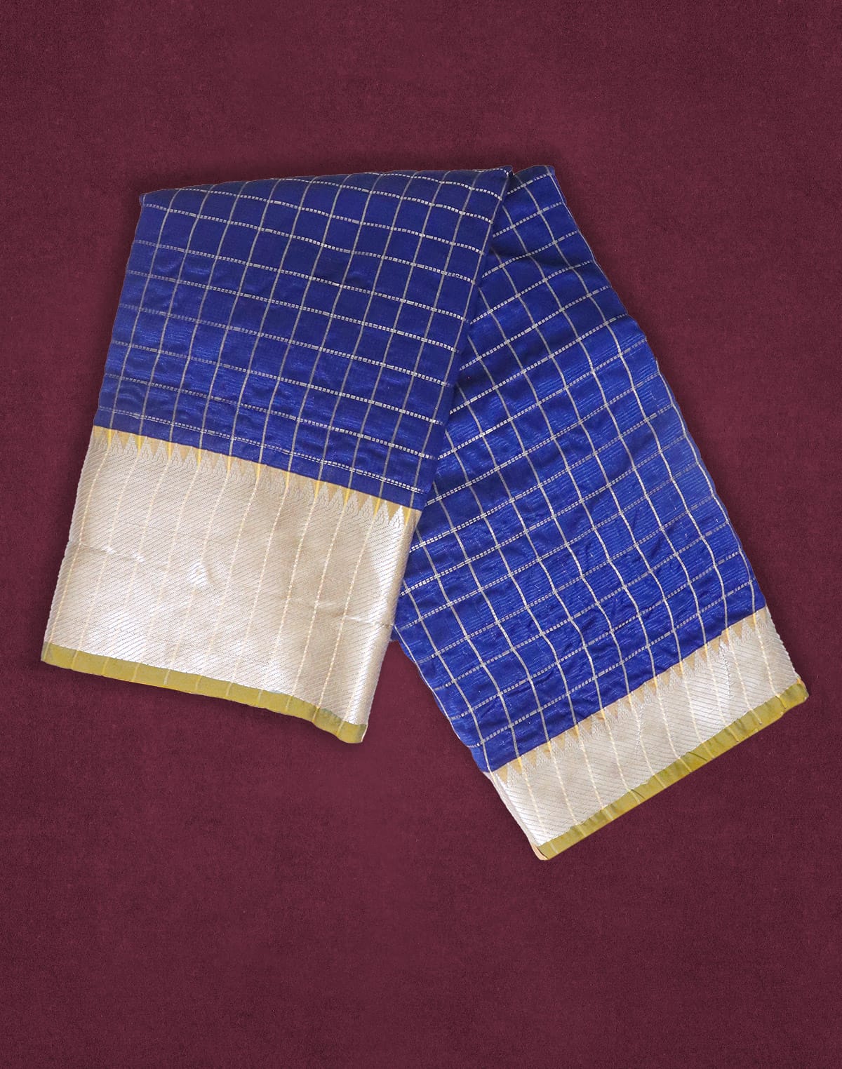 Blue Coloured Cotton Silk Sico Saree