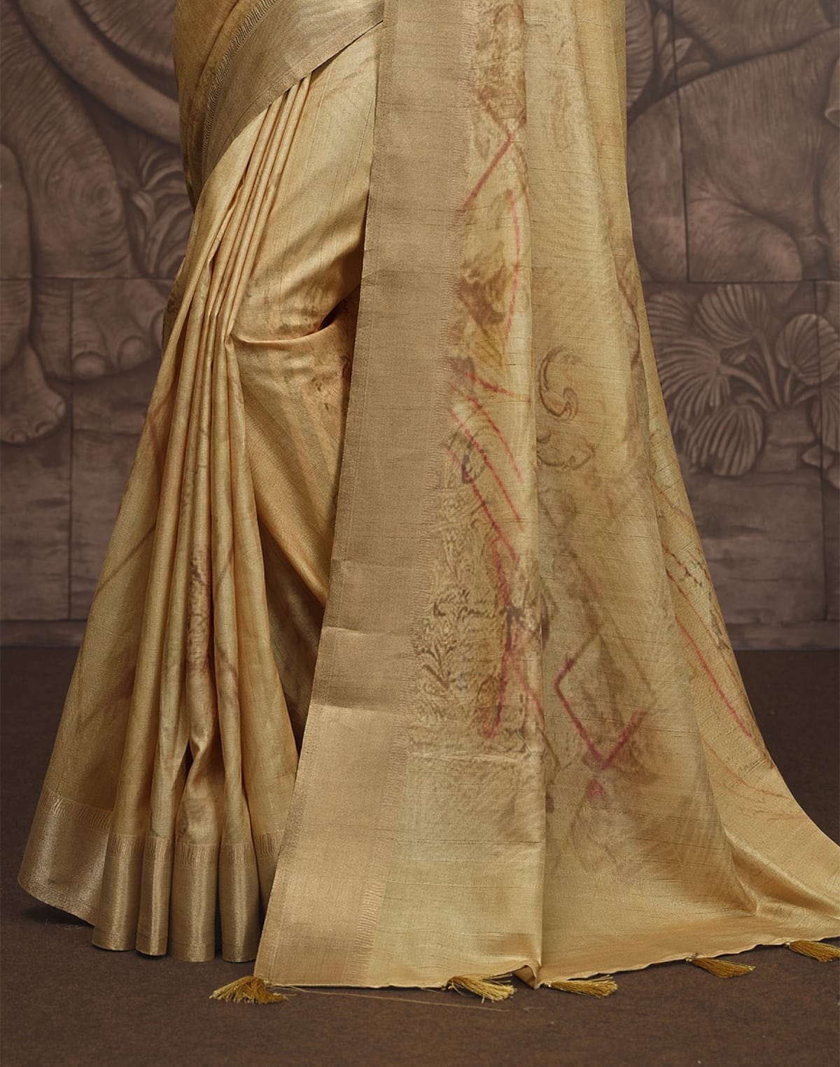 Light Mehendi Green Malai Silk Saree