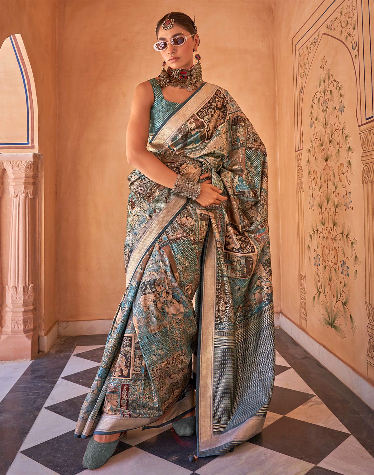 Designer Blue Soft Silk Saree