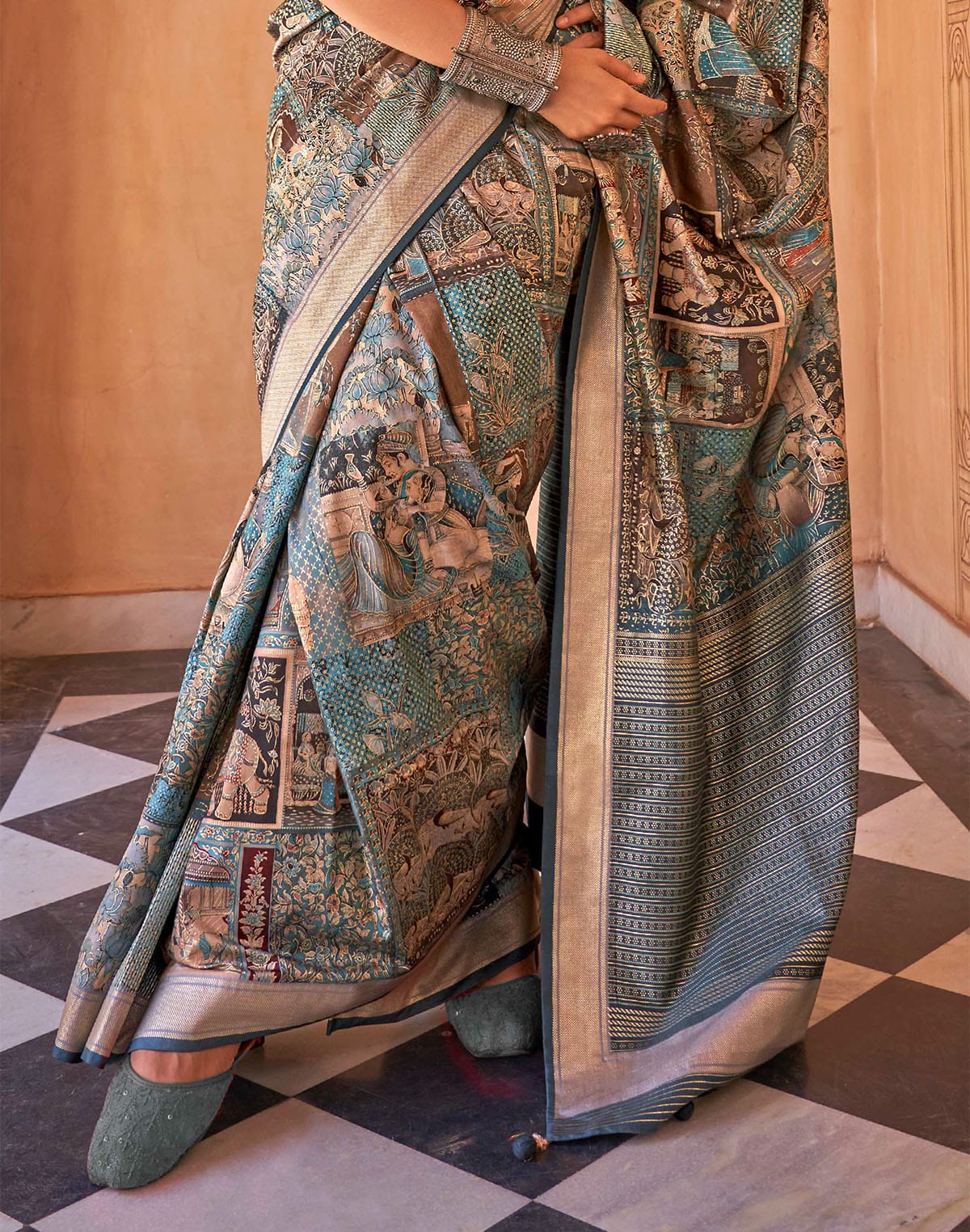 Designer Blue Soft Silk Saree