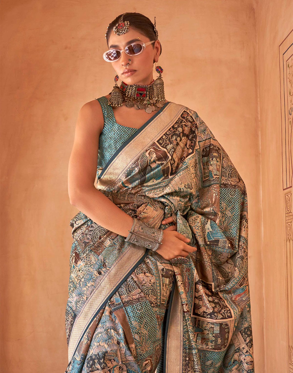 Designer Blue Soft Silk Saree