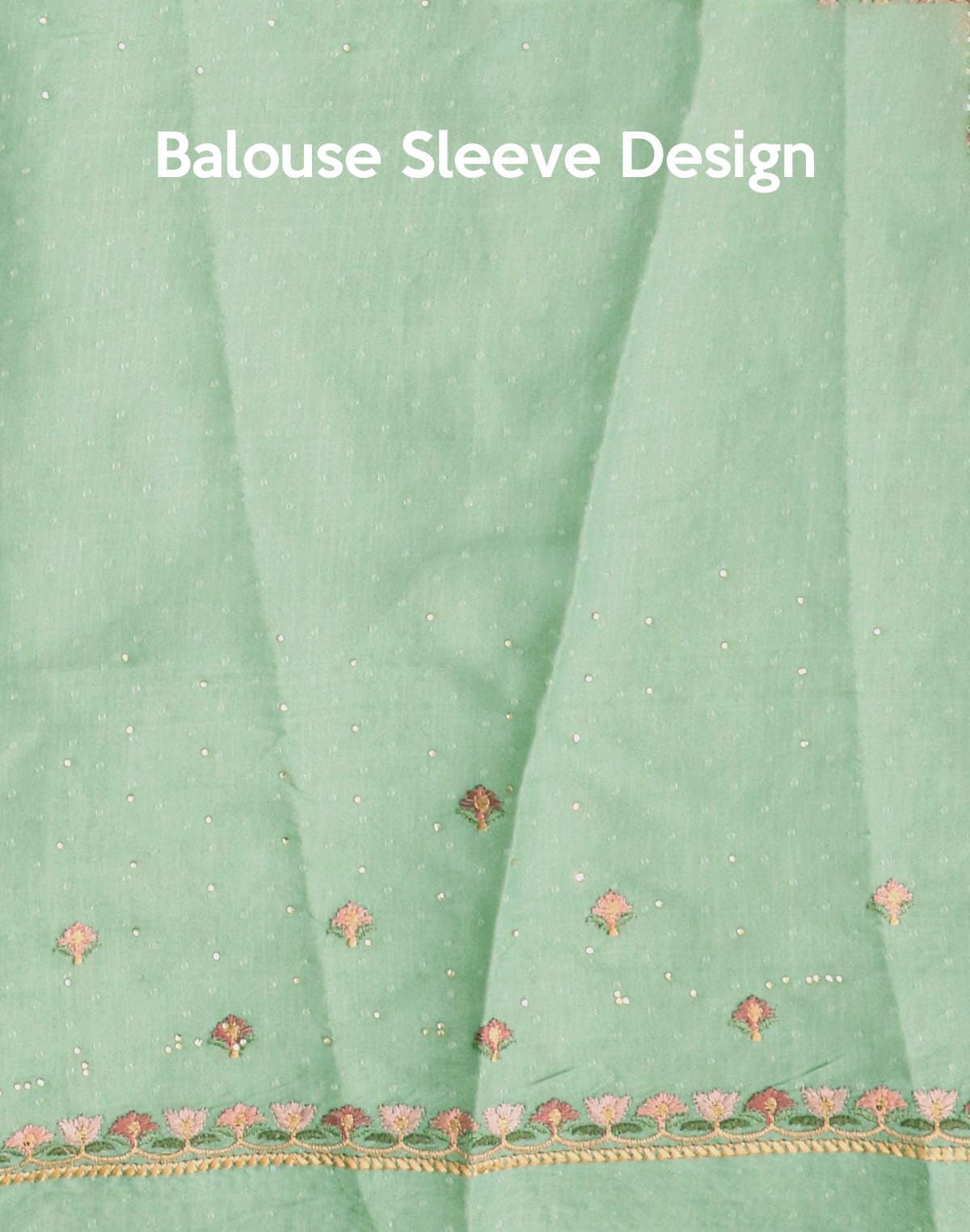 Collection of Floral Design Embroidery work Raw Silk Saree in a gallery layout