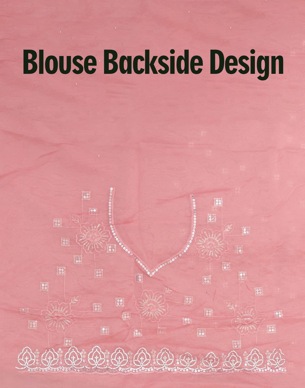 Collection of Light Pink Embellished with Stones work Organza Saree in a gallery layout