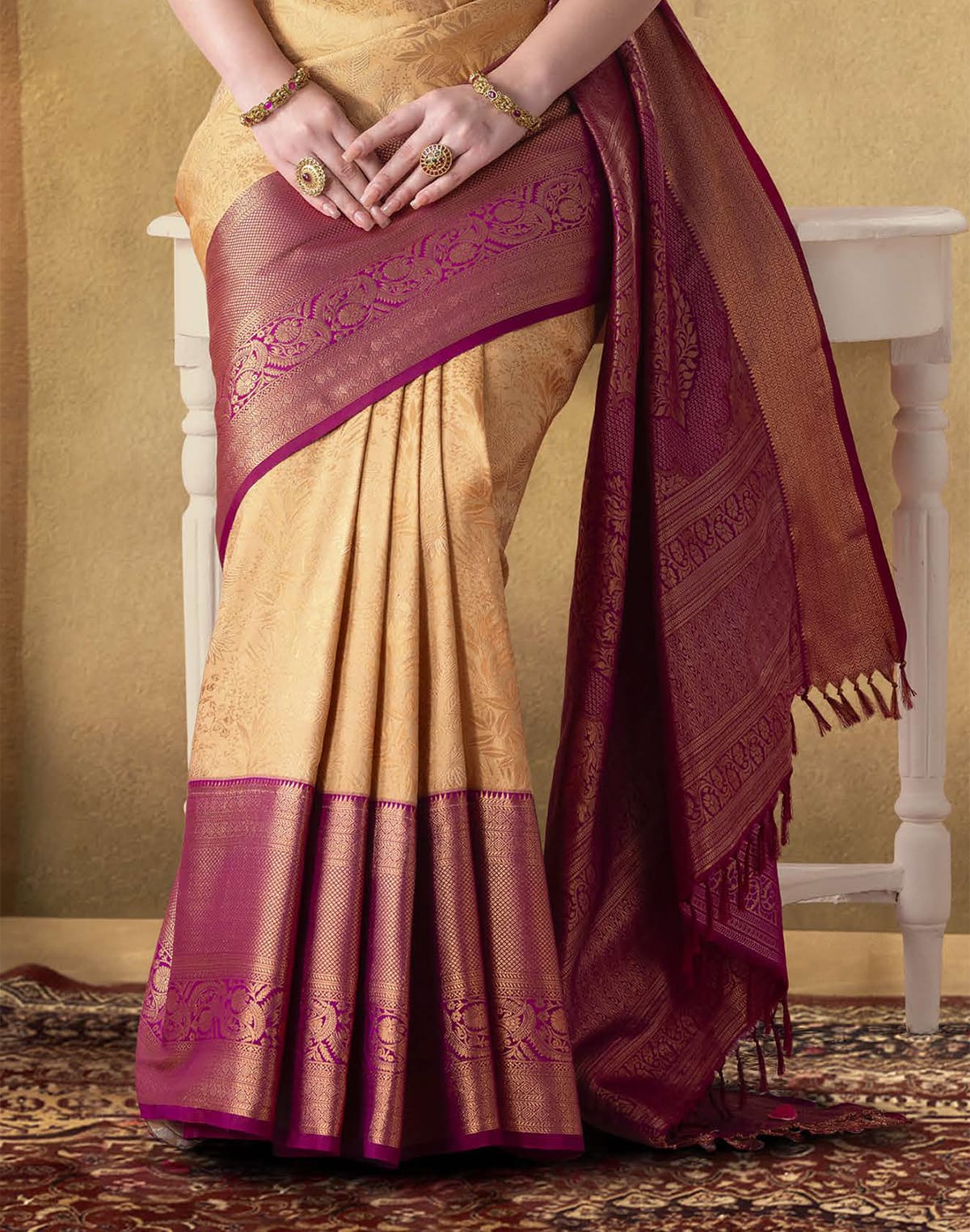 Exclusive Gold Soft Banaras Fancy Saree