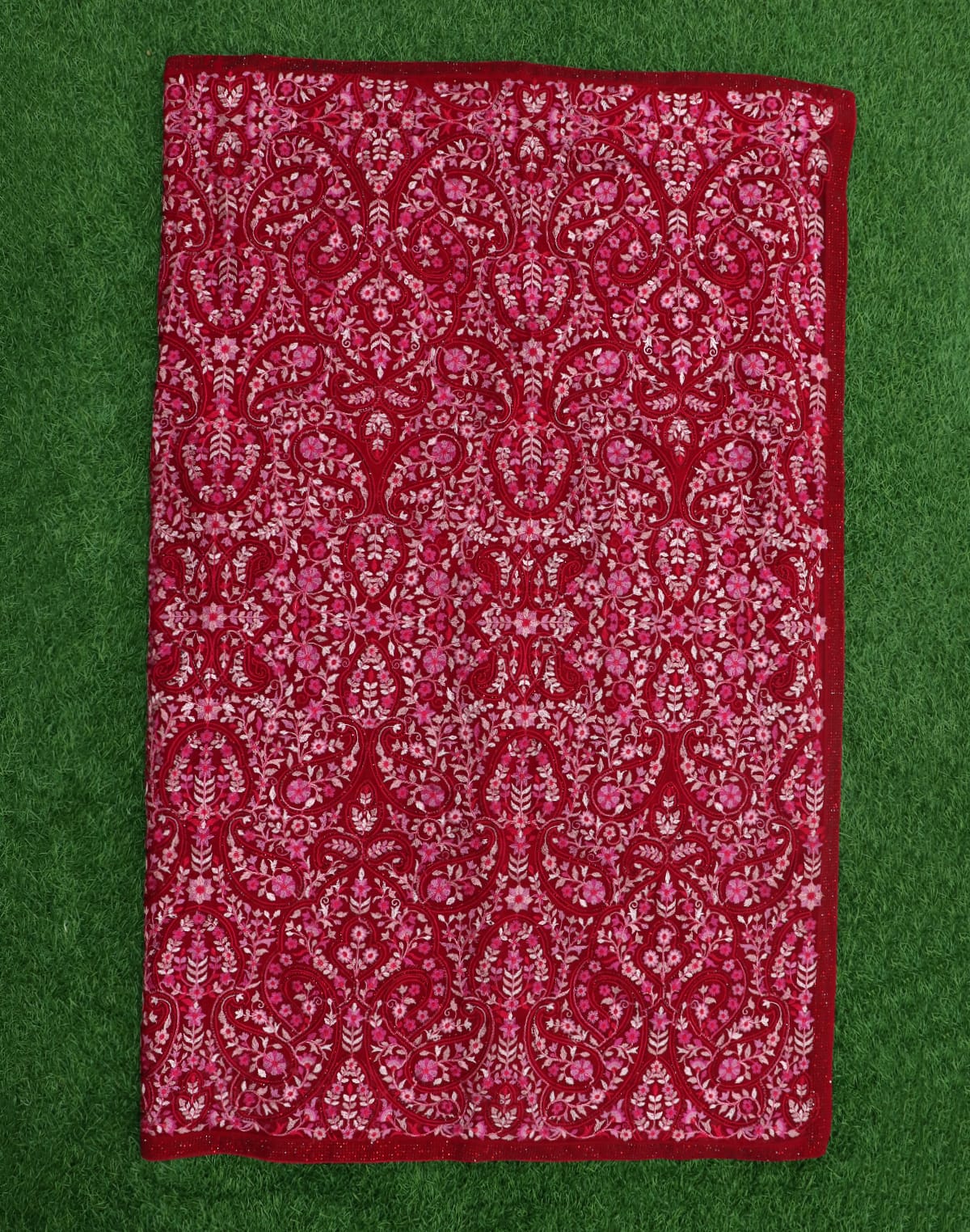 Collection of Maroon Saree with Embroidered and Stones work Border in a gallery layout