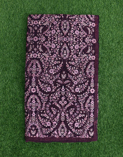 Collection of Purple all over Embroidery with Stones work Georgette Saree in a gallery layout