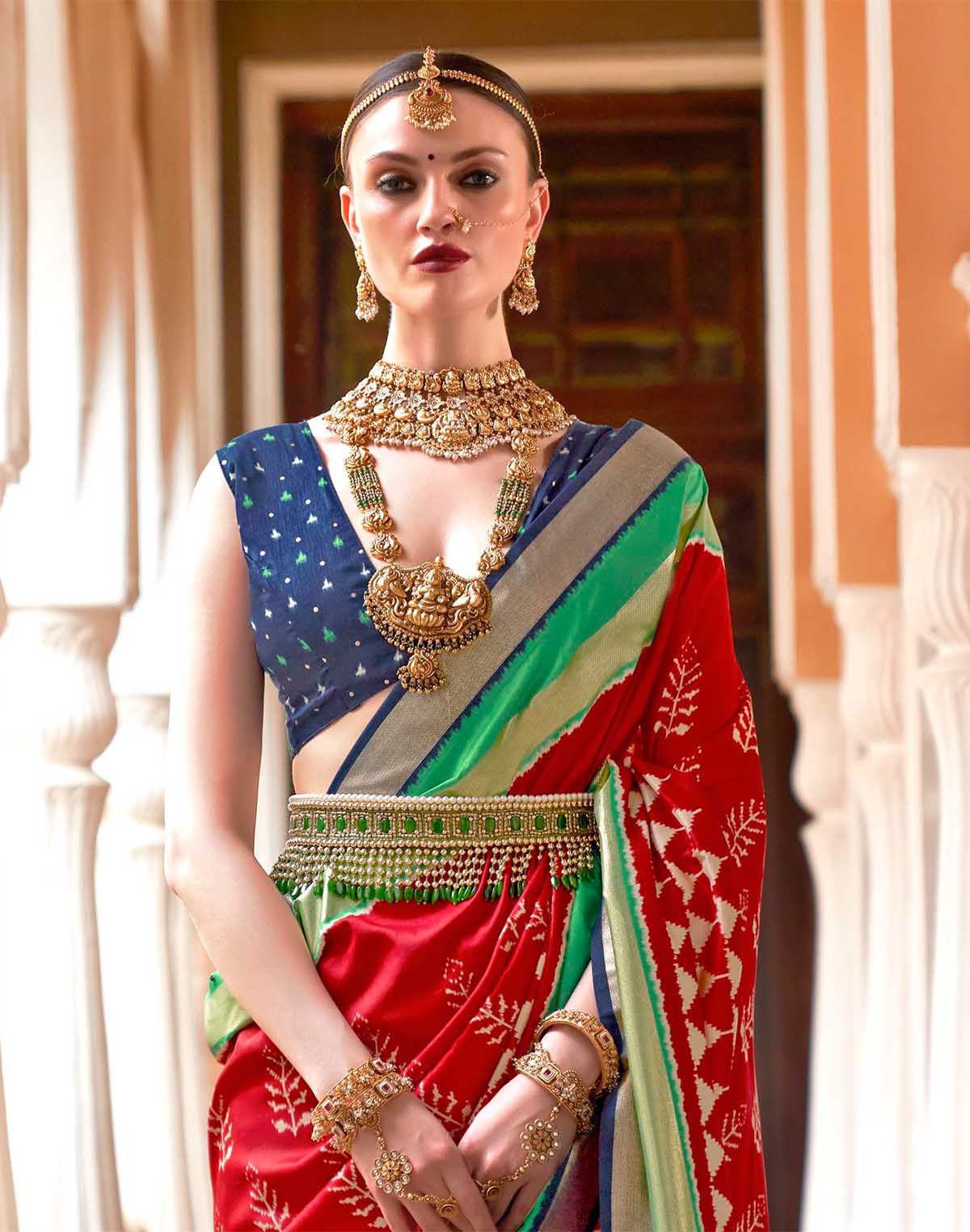 Red Coloured Patola Silk Saree