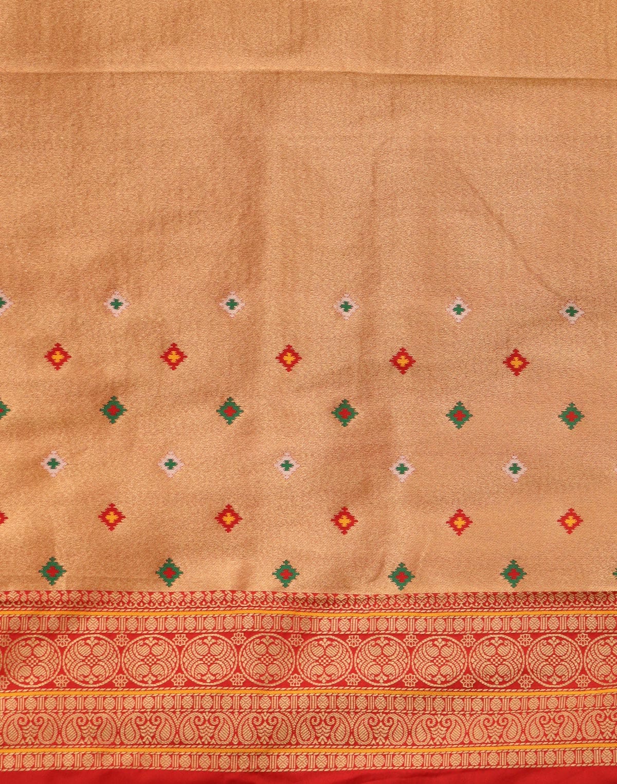 Collection of Mehendi Green Woven design Pochampally Border Saree in a gallery layout