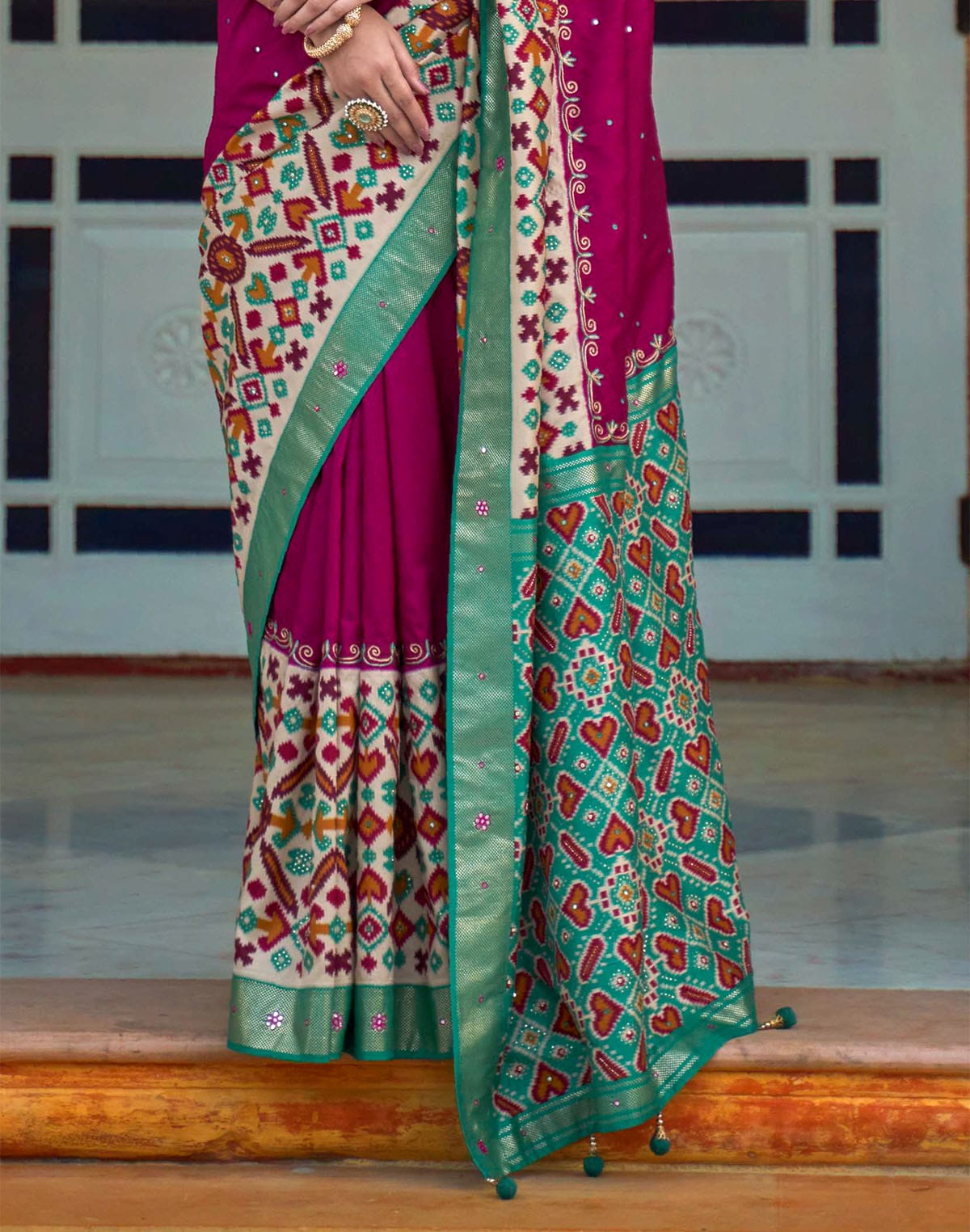 Patola Silk Magenta Saree