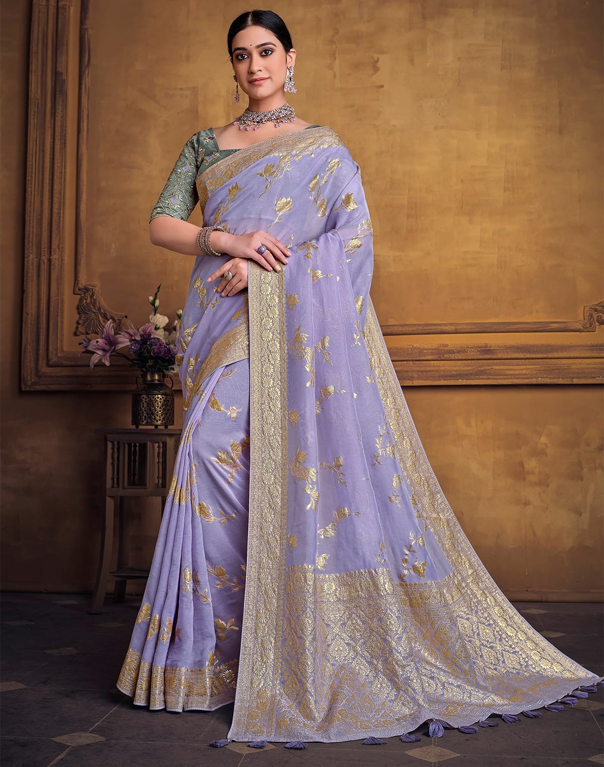 Voilet Soft Dola Silk Saree