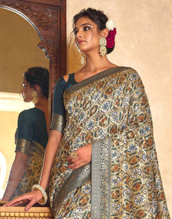 Collection of Stylish Multi Dola Silk Designer Saree in a gallery layout