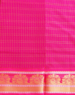 Collection of Peacock Blue Butta Chanderi Sico Cotton Saree in a gallery layout