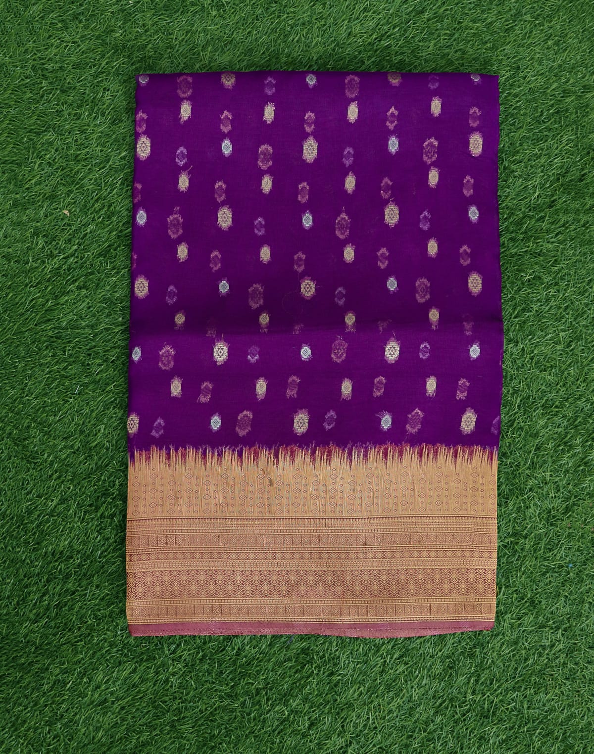 Collection of Violet Butta Organza Saree in a gallery layout