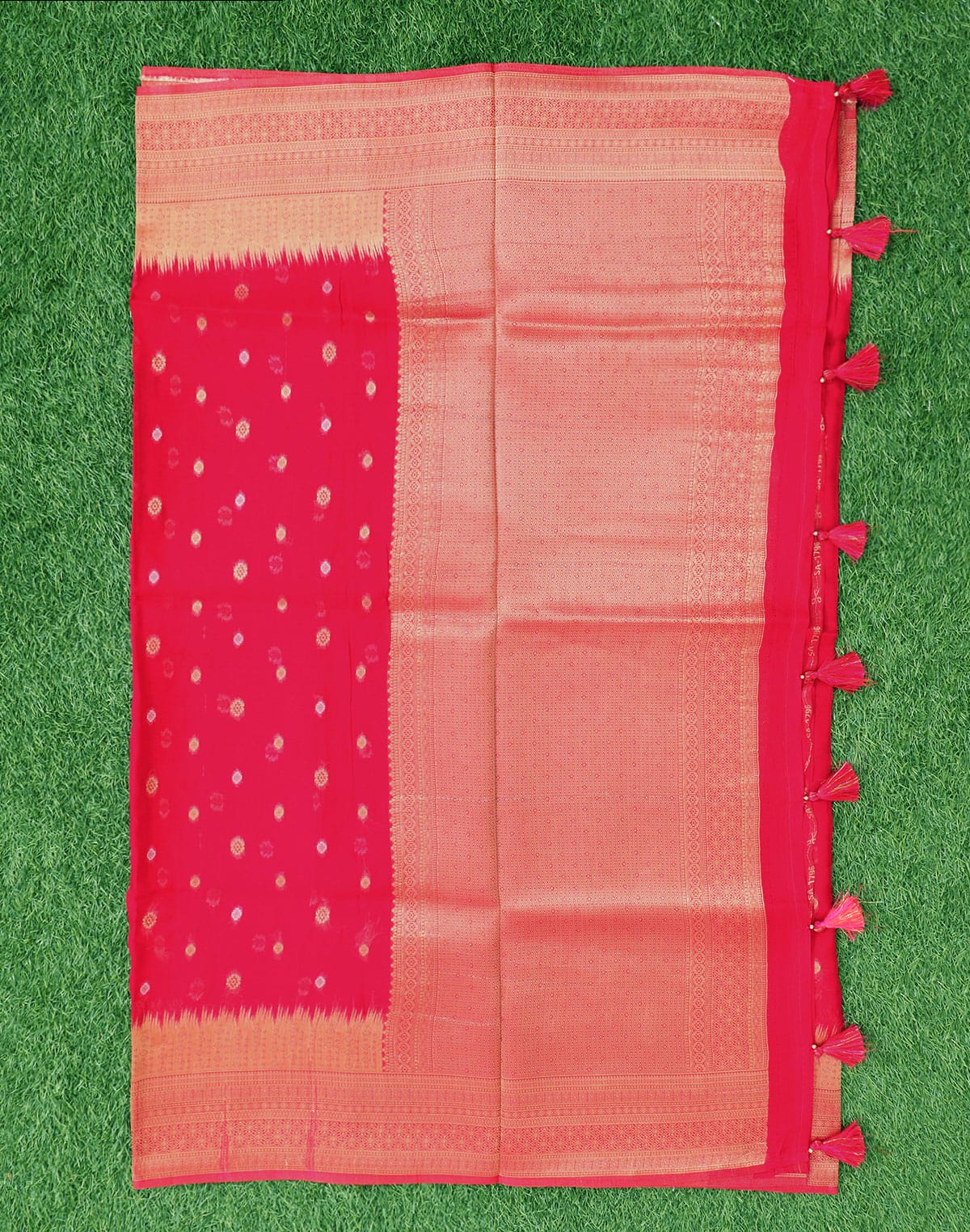 Pink Organza Butta Saree