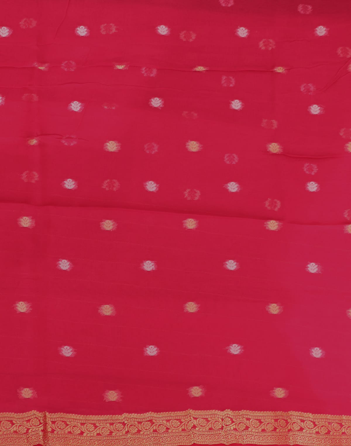 Pink Organza Butta Saree