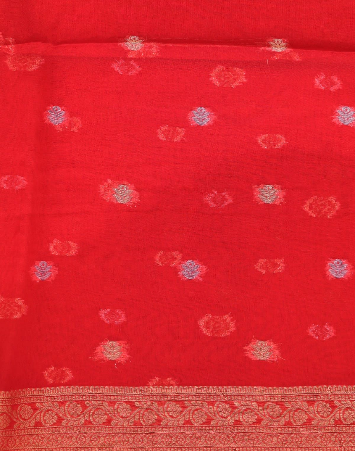 Attractive Design Organza Red Coloured Saree