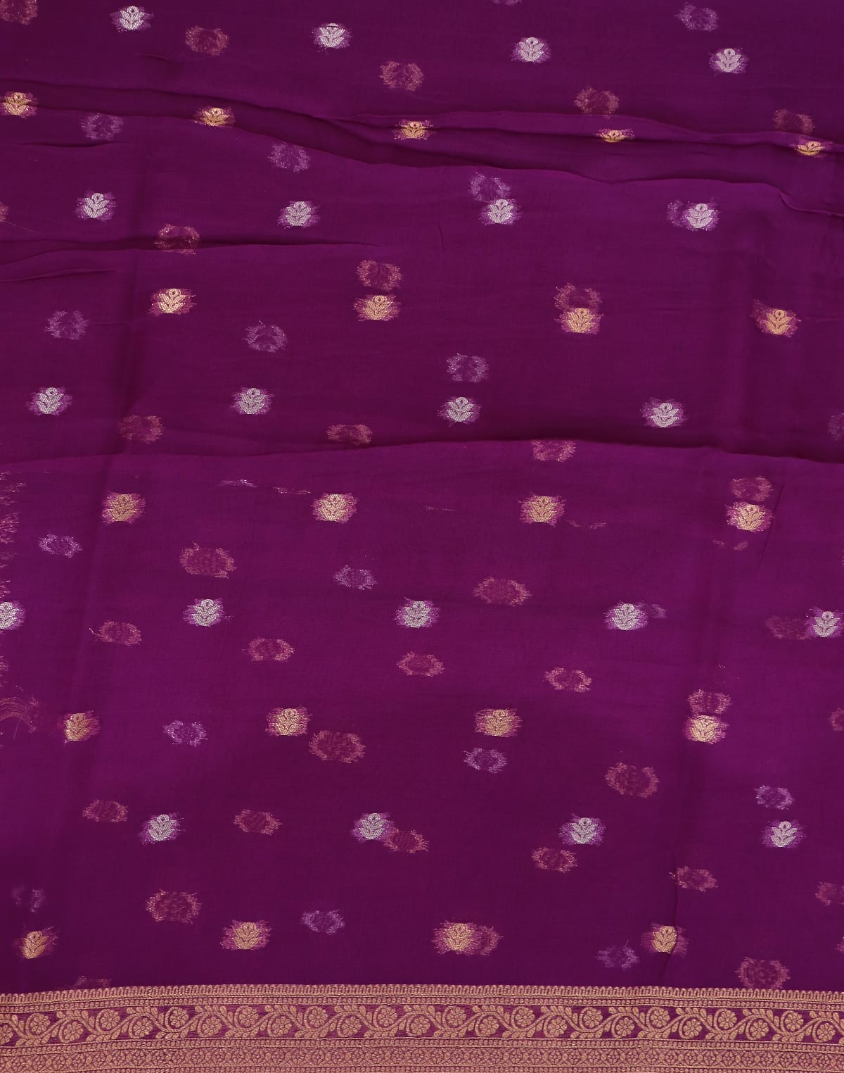 Purple Coloured Organza Butta Saree