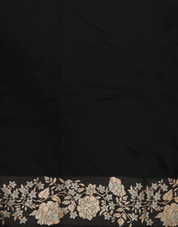 Collection of Banaras Weave Black Color Saree in a gallery layout