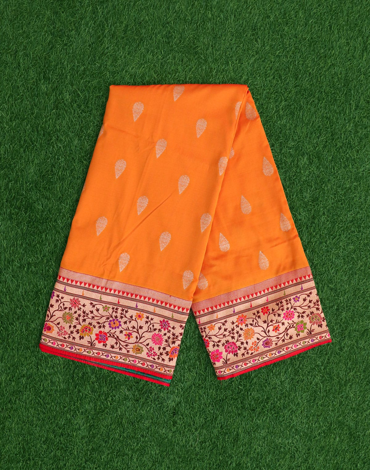 Mustard Paithani Border Banaras Saree