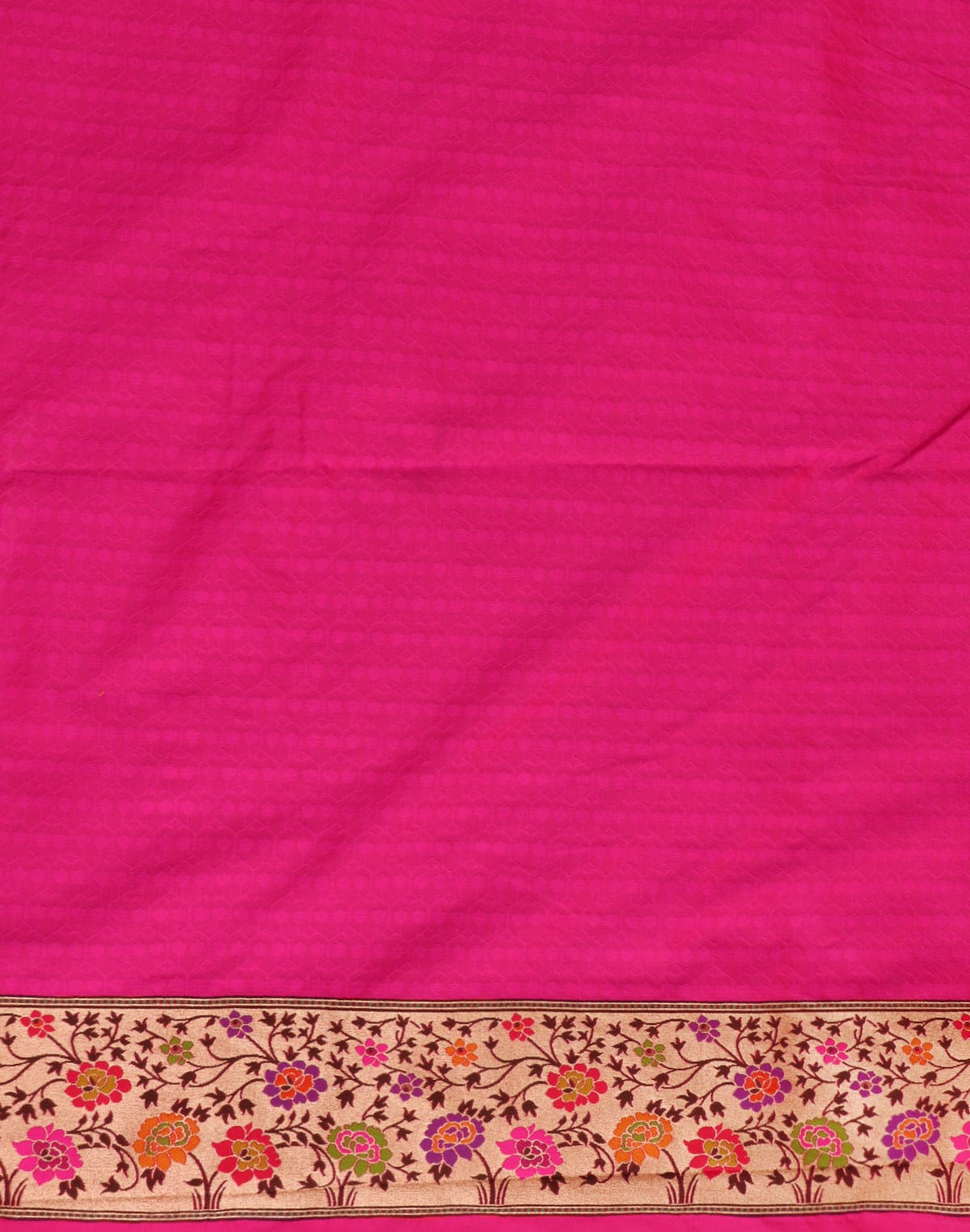 Purple Banaras Paithani Border Saree with Contrast Blouse