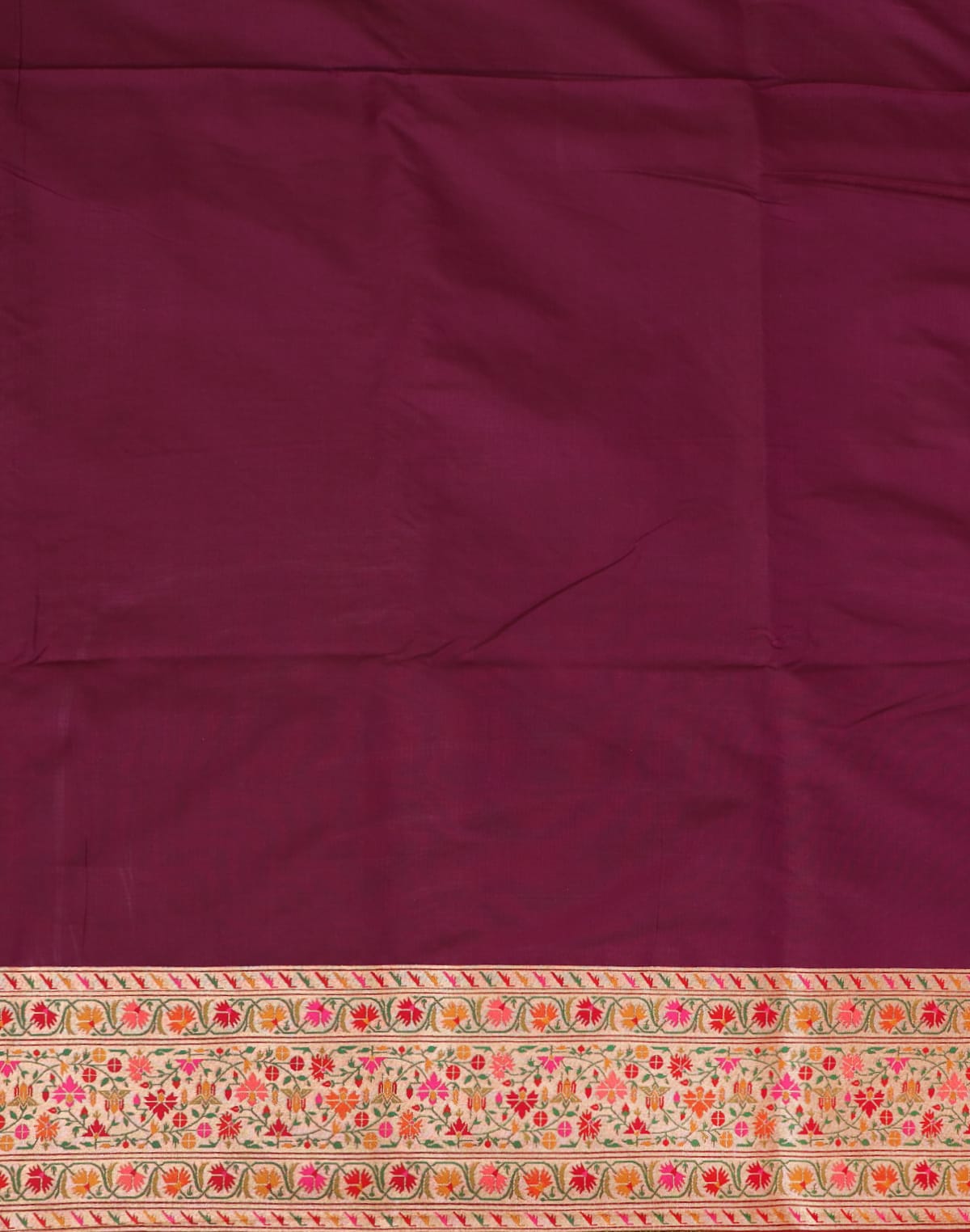 Grey Banaras Bootis Paithani Border Saree