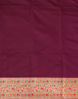 Collection of Grey Banaras Bootis Paithani Border Saree in a gallery layout