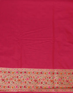 Collection of Cream and Pink Banaras Paithani Border Saree in a gallery layout