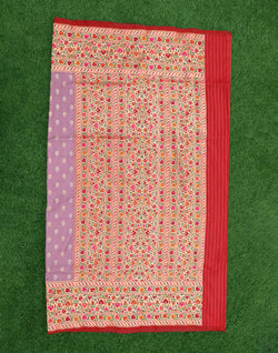 Collection of Lavender Coloured Banaras Paithani Border Saree in a gallery layout