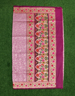 Collection of All over Floral weaving Paithani Border Saree in a gallery layout